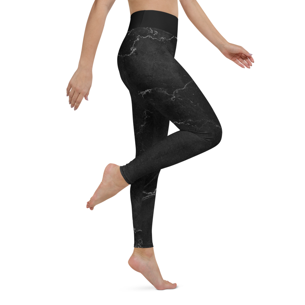 Black Marble Yoga Leggings - Avocadista