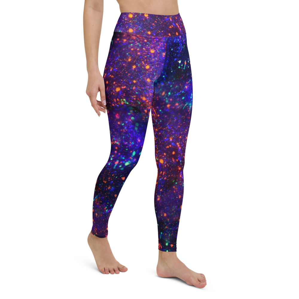 Blessing Mallas Gray Yoga Pants Outfit: Realce Glitter Leggings